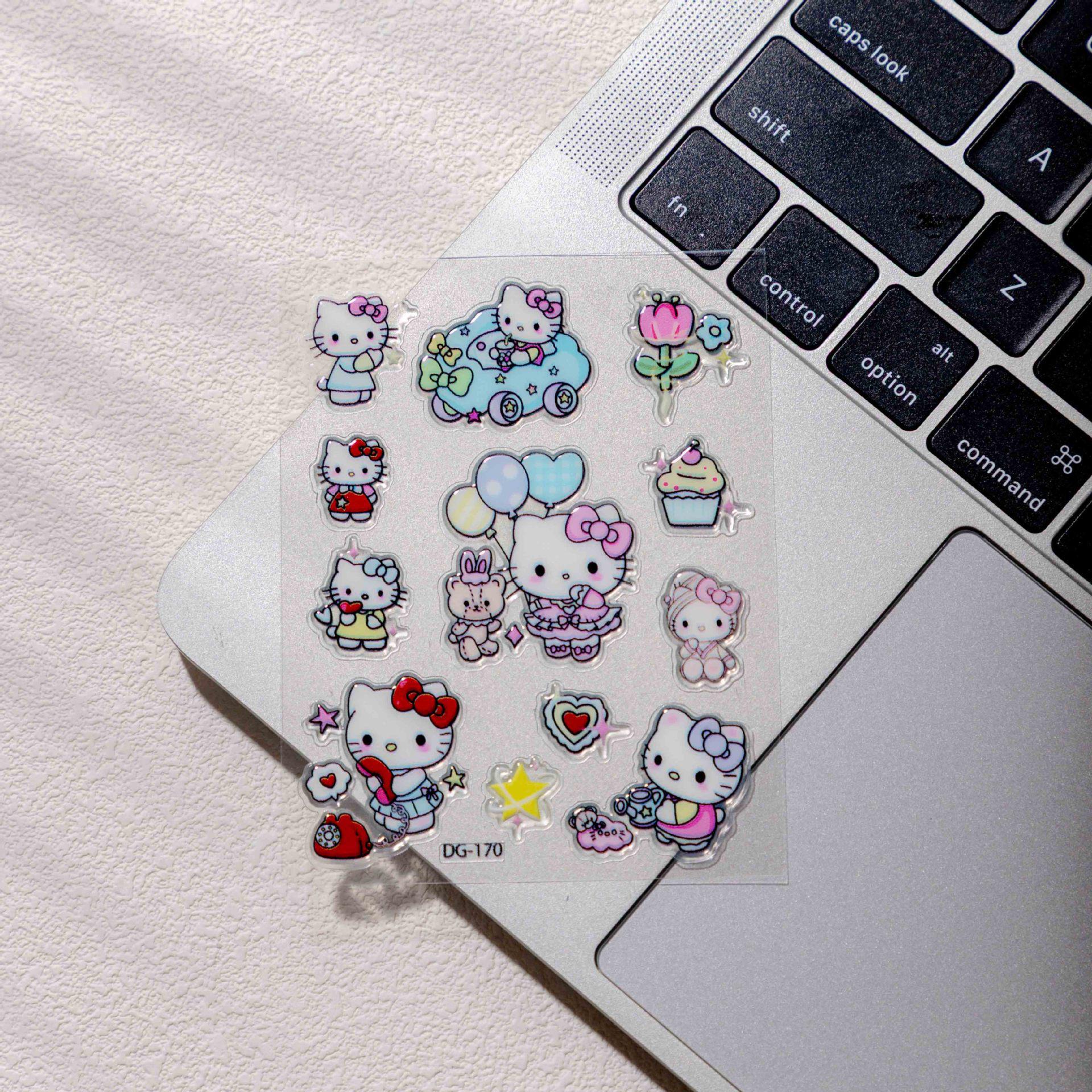 Cyansea Hello Kitty Jelly Stickers for DIY, Tablet, Phone, Planner, and Nail Art 170