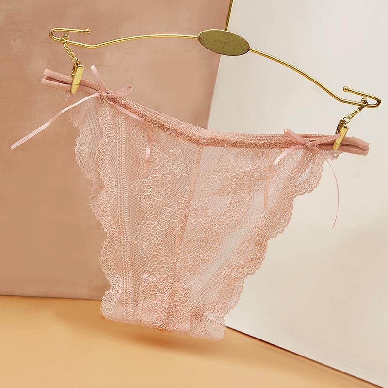 

Французское кружево Женское сексуальное нижнее белье Новая студентка Низкая посадка Трусы-треугольники one size