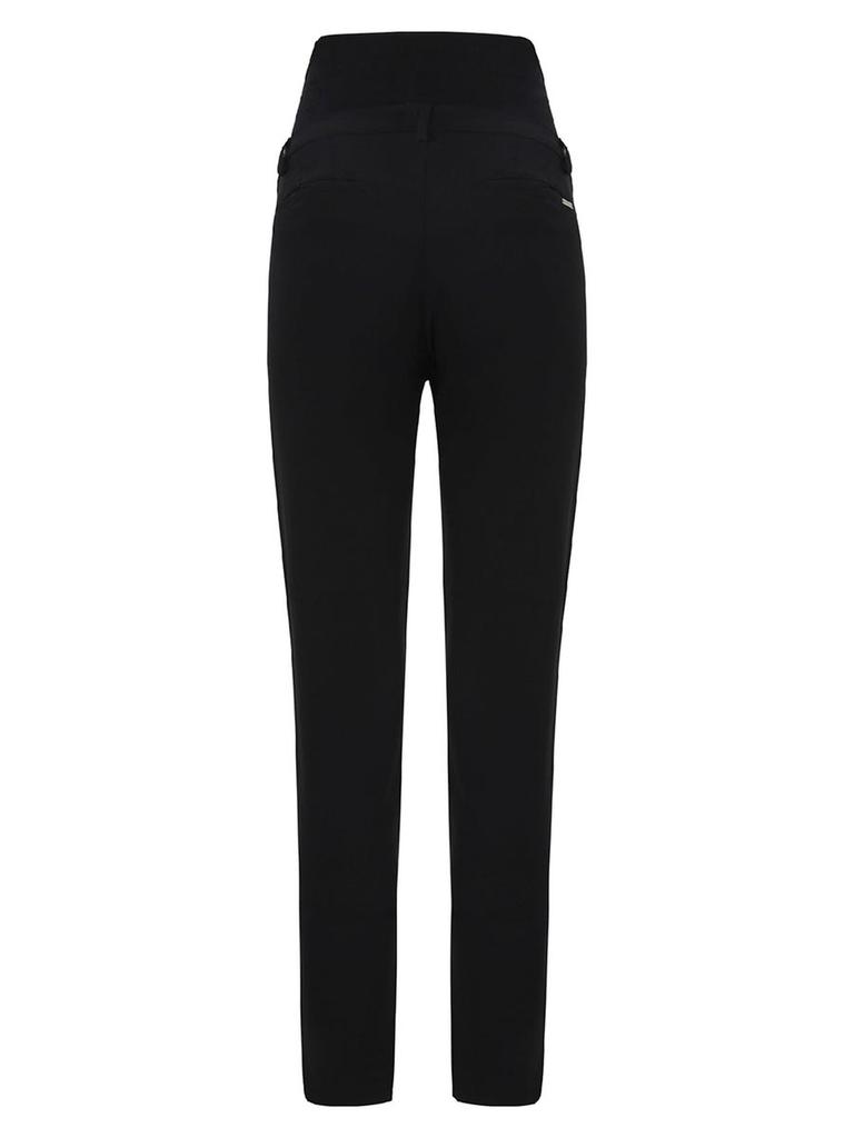Women's Black Maternity Pants Belly Button Maternity