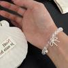 Bow Transparent White Crystal Beaded Bracelet Women'S High Sense Elegant Fashion Temperament Trend Versatile Bracelet Jewelry