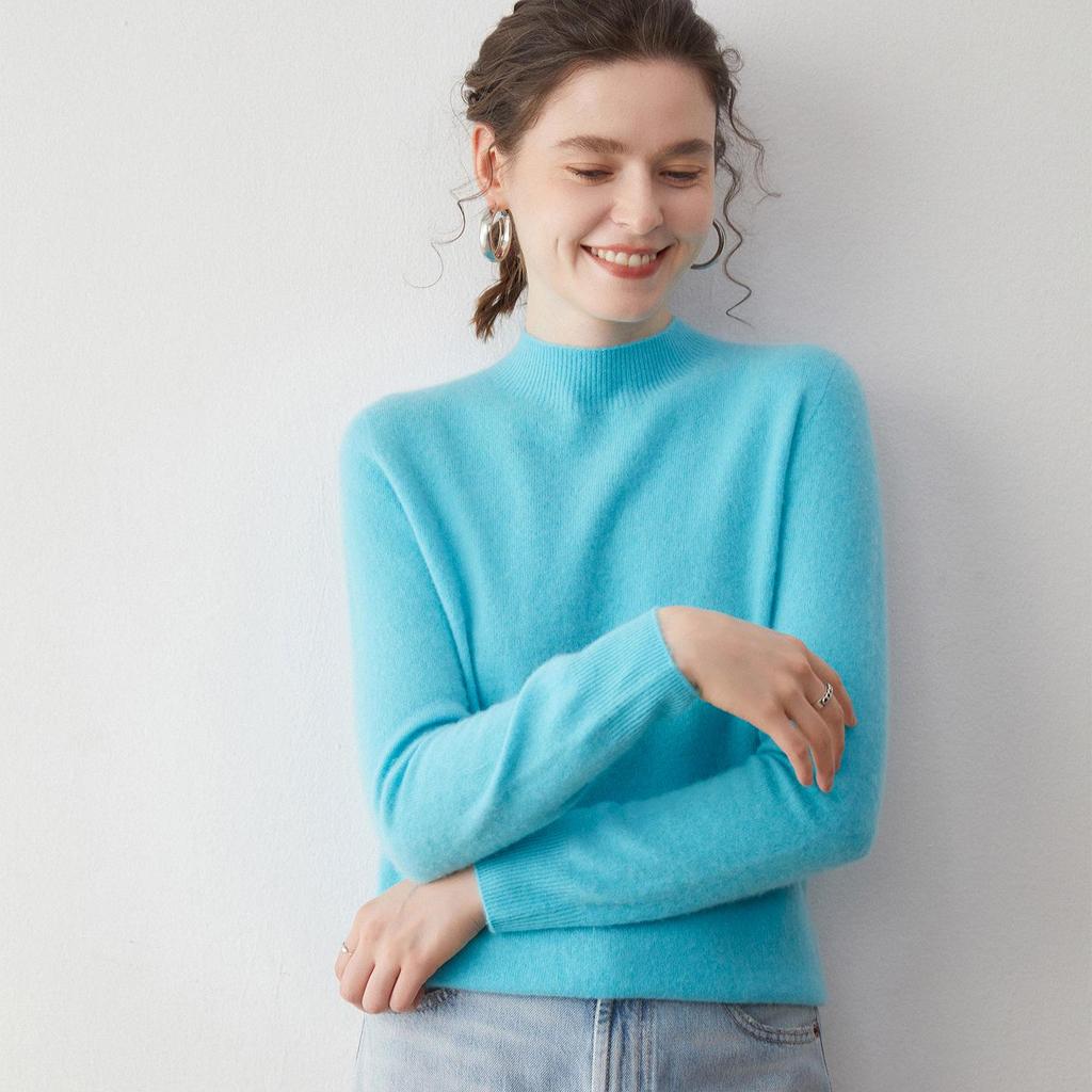 New Arrival: Cashmere Half-High Collar Loose Pullover Sweater