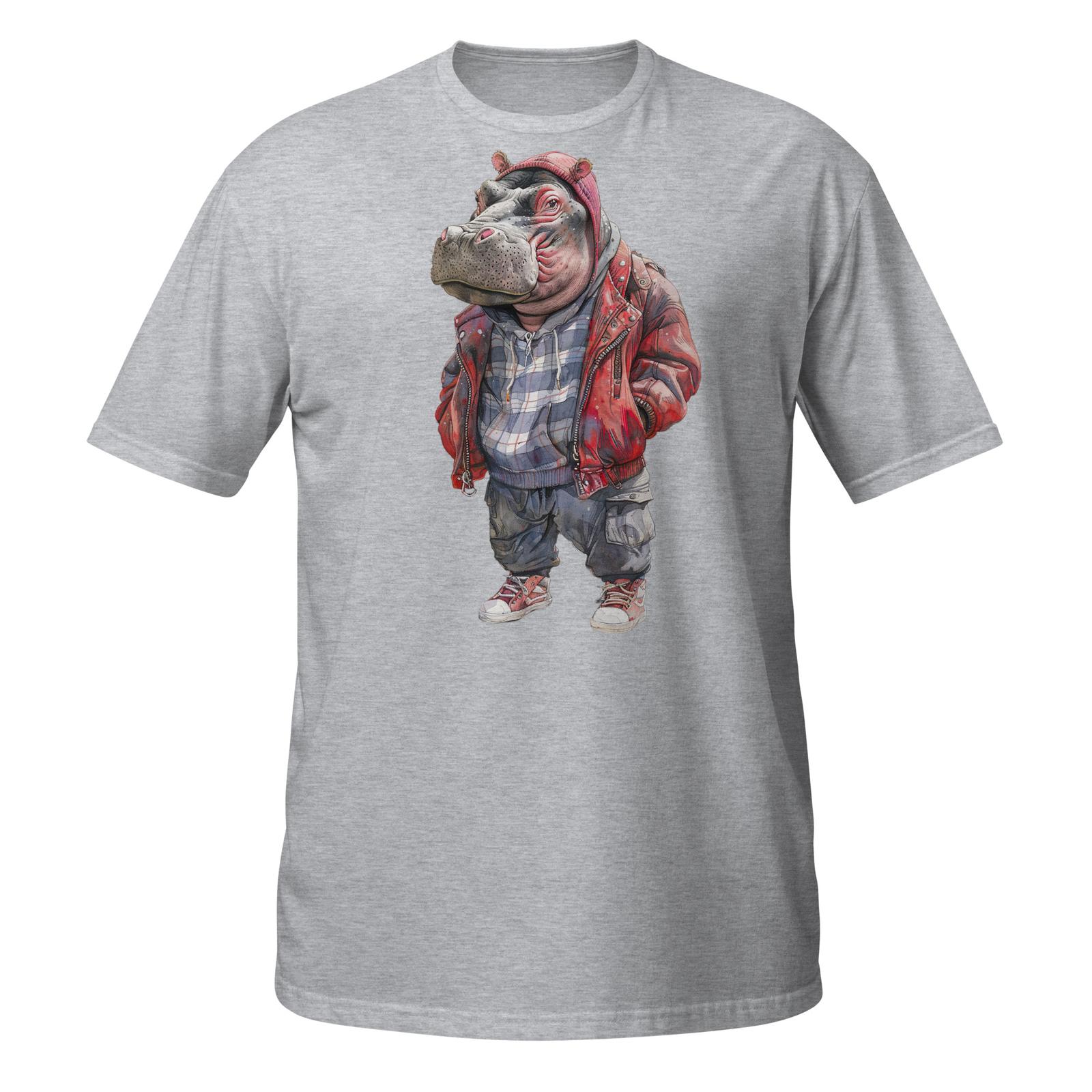 Hip Hop Hippie Hipster Hippo Graphic Unisex T-Shirt Mens Womens Tees Top | Street Style Tee S