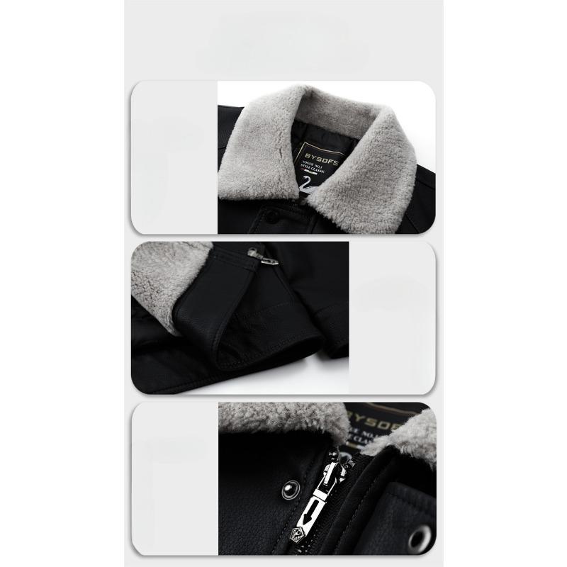 Genuine Leather Down Jacket Men's Short Slim Fit Lambswool Lapel Sheepskin Jacket Winter Leather Jacket Trendy