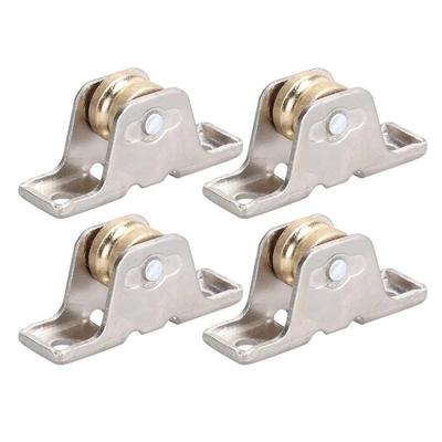 4 Peças Rodinhas Metálicas com Rolamentos Simples Roldanas para Batente de Janela Hastes com Rodinhas de Liga para Trilho de Cortina Rodinhas para Janela Porta Chuveiro