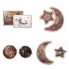 Eid Mubarak Wooden Serving Trays Elegant Moon Star Themed Wooden Trays for Eid Mubarak and Ramadans Festivities