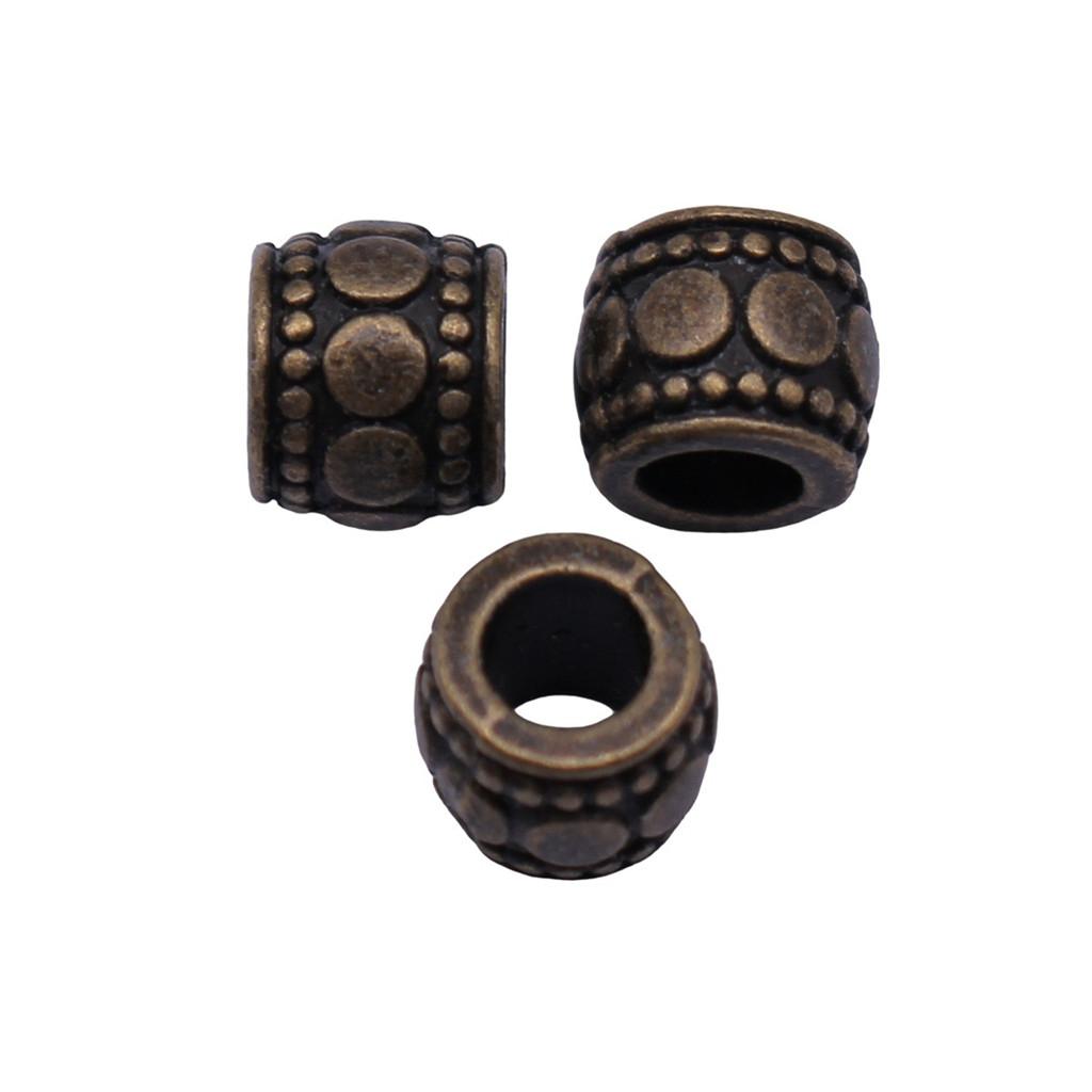 Multi Color Spacer Beads Ornate Metal Big Hole Beads For Jewelry Projects