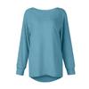 Women's Fashion Loose-Fit Round Neck Long-Sleeve Sweater Casual Solid Color Top