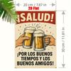 [Metal Wall Art Sign] 2D, 1pc Metal Wall Art Sign, Wall Decoration Poster, Spanish Cheers Theme Iron Mural, Suitable for Home Wi