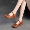 2026 Summer Retro Hollow Out First Layer Cowhide Comfortable Roman Sandals Women Shoes