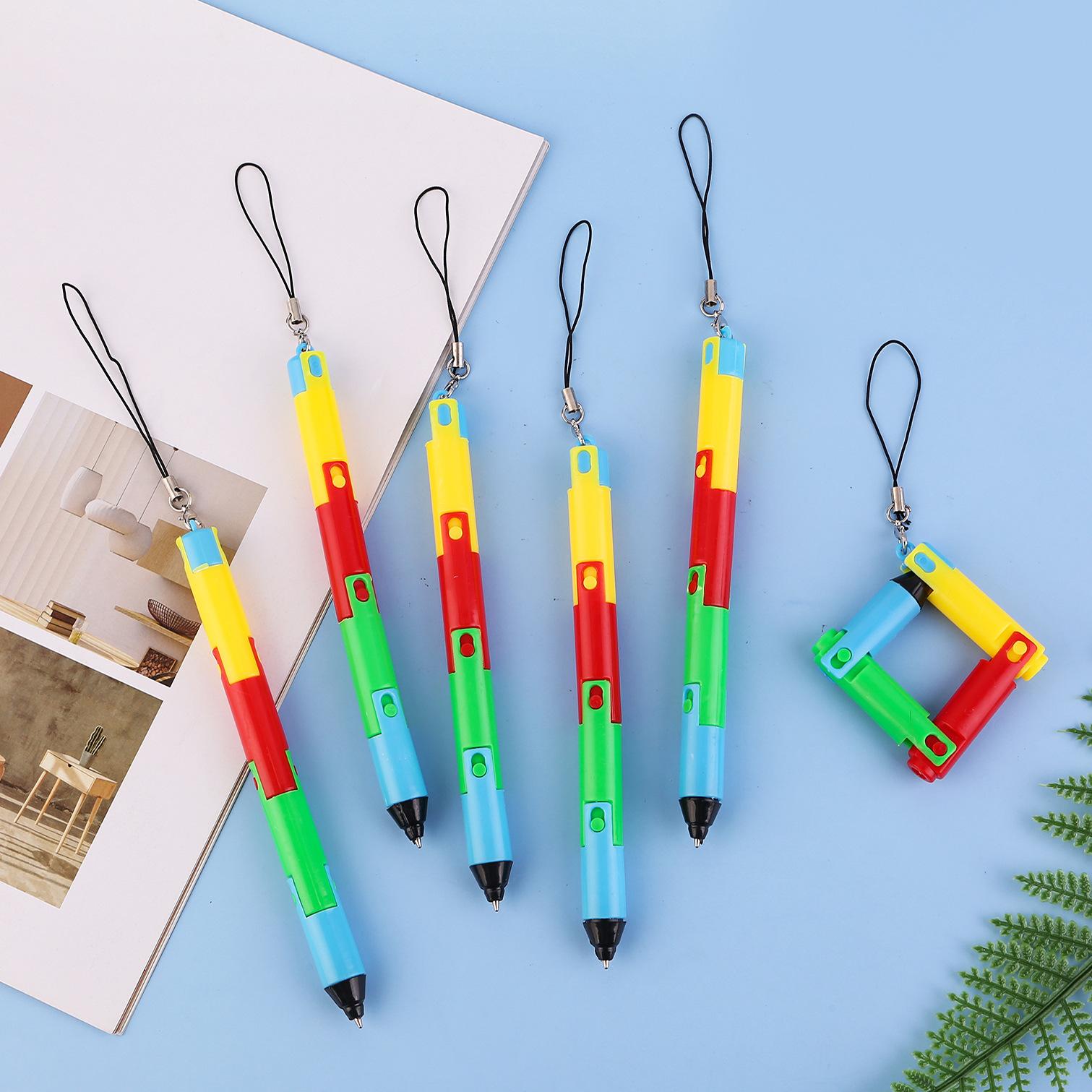 

10Pcs Foldable Ballpoint Pens with Hanging Ropes, Used for Office Work, Problem-solving, Signature Writing, Diaries, Notes, Student Classroom Prizes, Random style 10Pcs