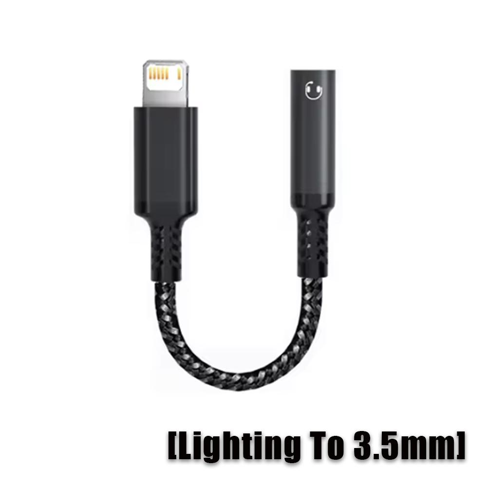 Xiaomi Type C To 3.5mm Jack Audio Adapter Lighting To 3.5 Headphone Aux Cable For IOS iPhone 17 16 15 14 Samsung Connector Accessories