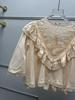 2026 Spring/Summer French Lace Ruffle Cape Top