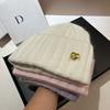 Xiaoxiangfeng Love Cha High Quality Rabbit Hair Knitted Hat Women'S Face Small Wide Stripe Sweet Wool Hat