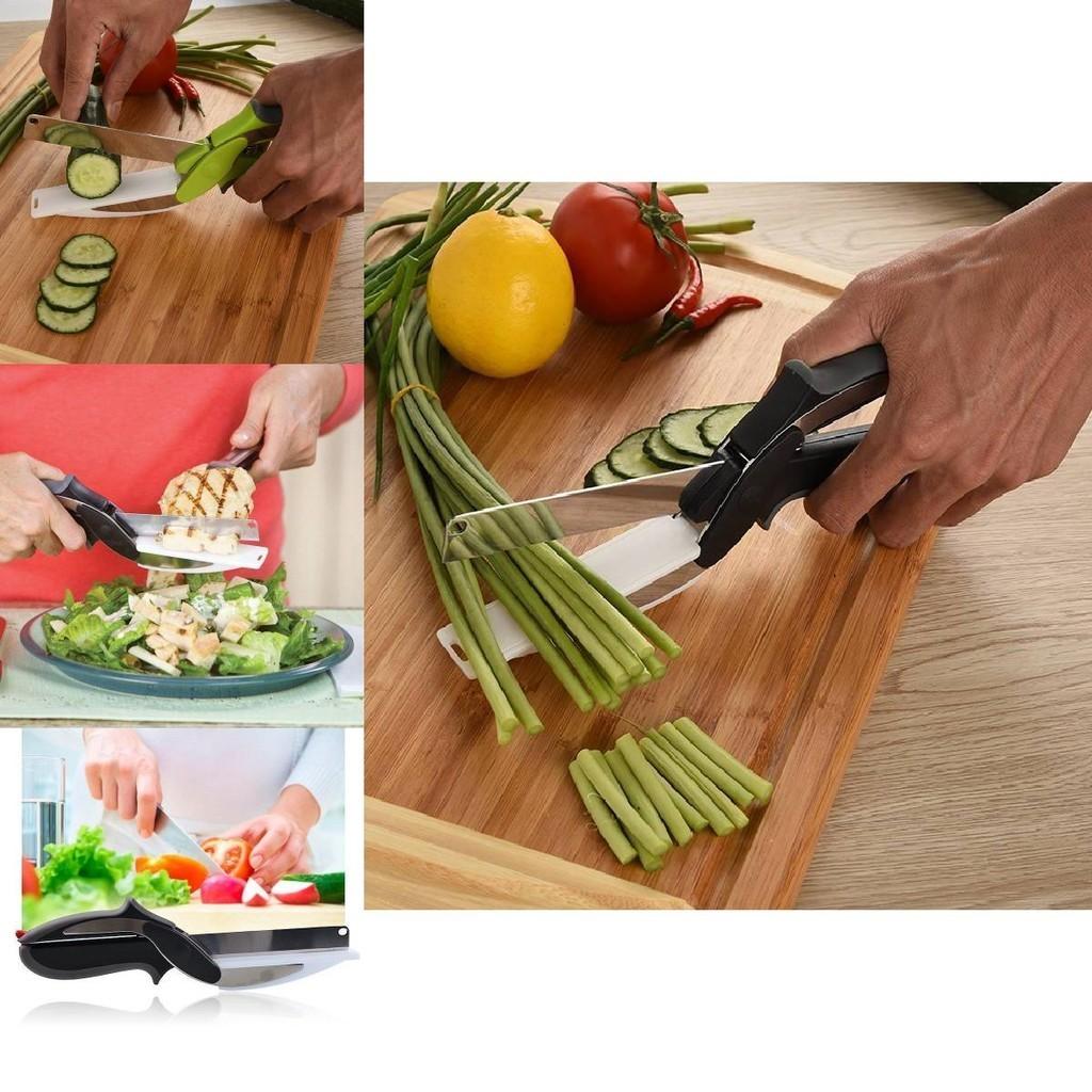 Multipurpose Stainless Steel Kitchen Scissors With Cutting Board Perfect For Vegetables And Baby Food