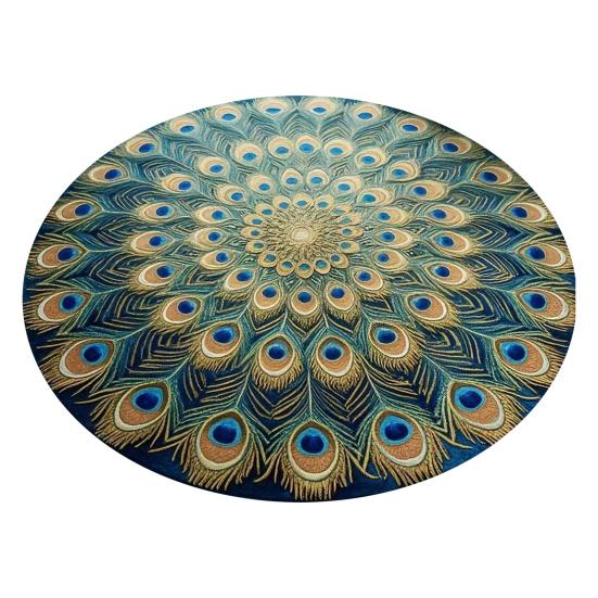 Peacock Indoor Door Mat Non Slip Front Door Mat Peacock Animal Feathers Floor Area Rug for Entryway Living Room Bathroom