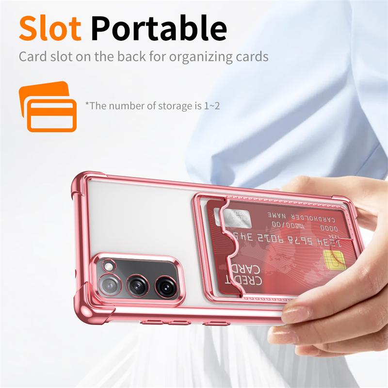 Custodia Lussuosa Antiurto per Telefono per Samsung Galaxy A06 A16 A26 A36 A56 A05s A15 A25 A35 A55 Borsa Trasparente con Slot per Carte Copertina Portafoglio