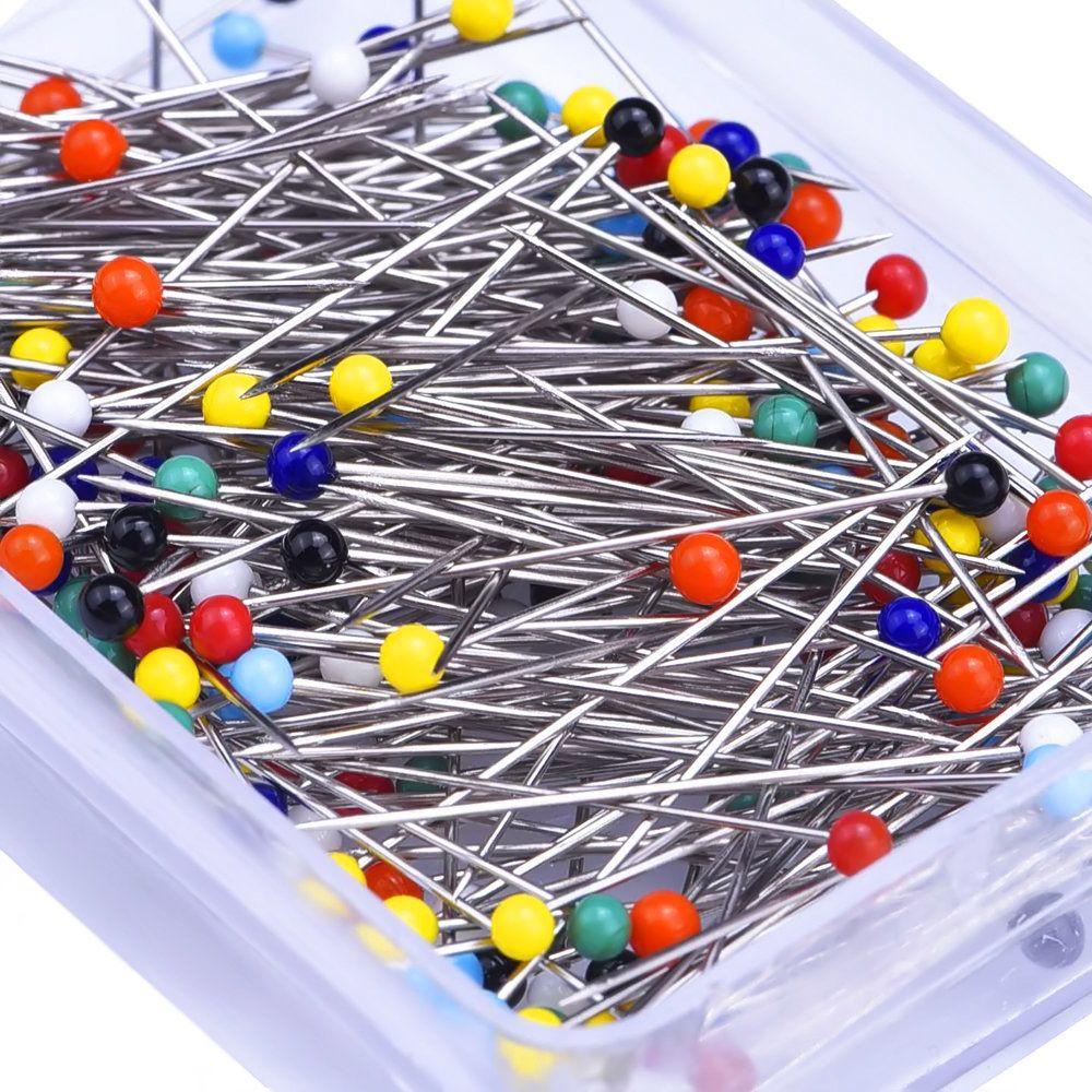 38mm Fashion Colored Glass Head Bead Stitch Safety Pin Knitting Pin Dressmaking Pins Sewing Needles