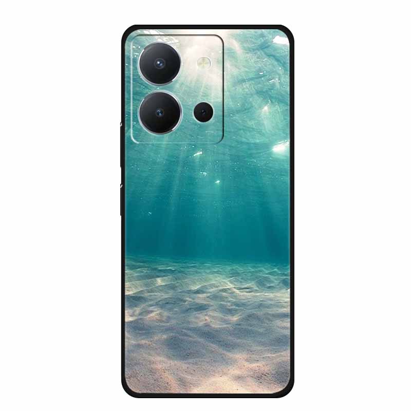 For Vivo Y36 4G Case Luxury TPU Soft Silicone Phone Cases Back Cover For VivoY36 4G Russian Version Shockproof Flowers New Funda