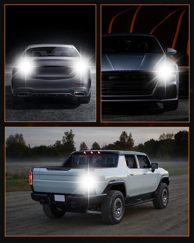 Kazuki 9V-30V Car T16 LED Back Lamp Reverse Light White W16W 921 912 Backlight 21 Rows 3030SMD Pack of 2