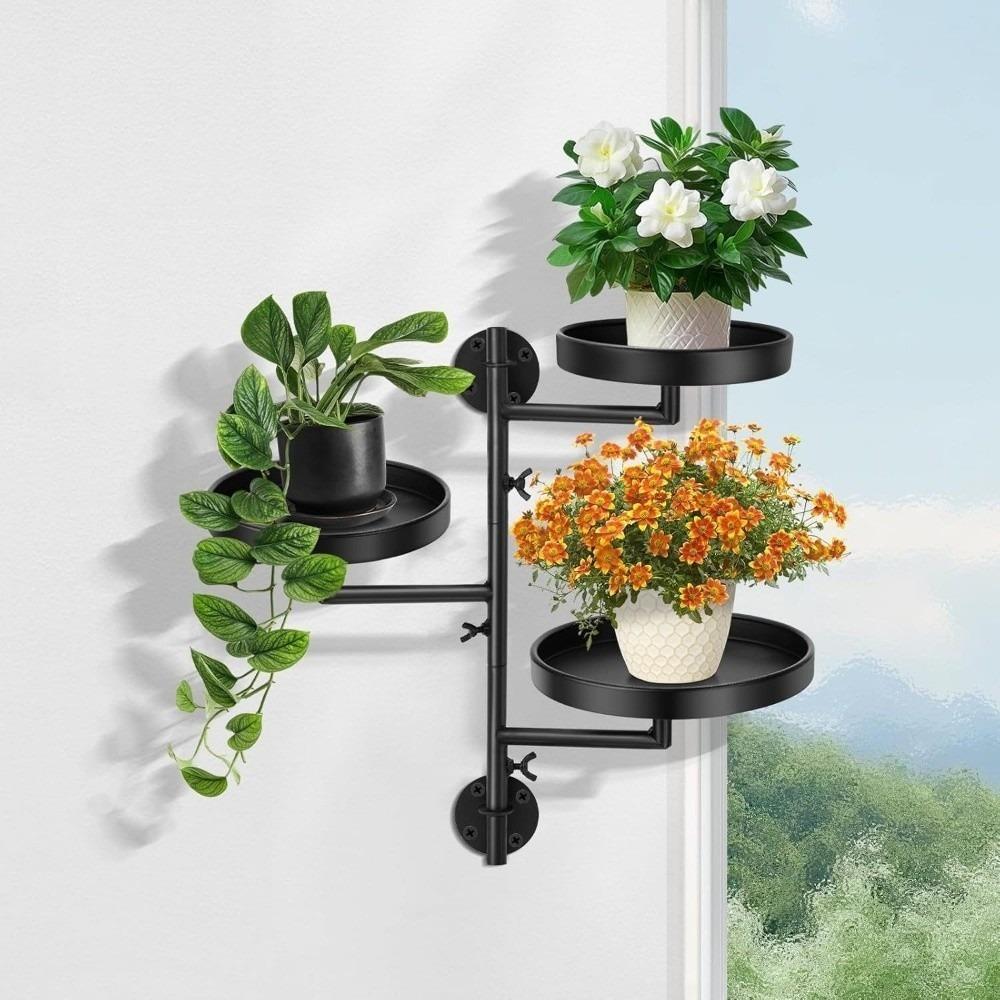 Rotating Window Plants Stand Metal Indoor Plant Shelves New Plant Wall Shelf  Modern Decor