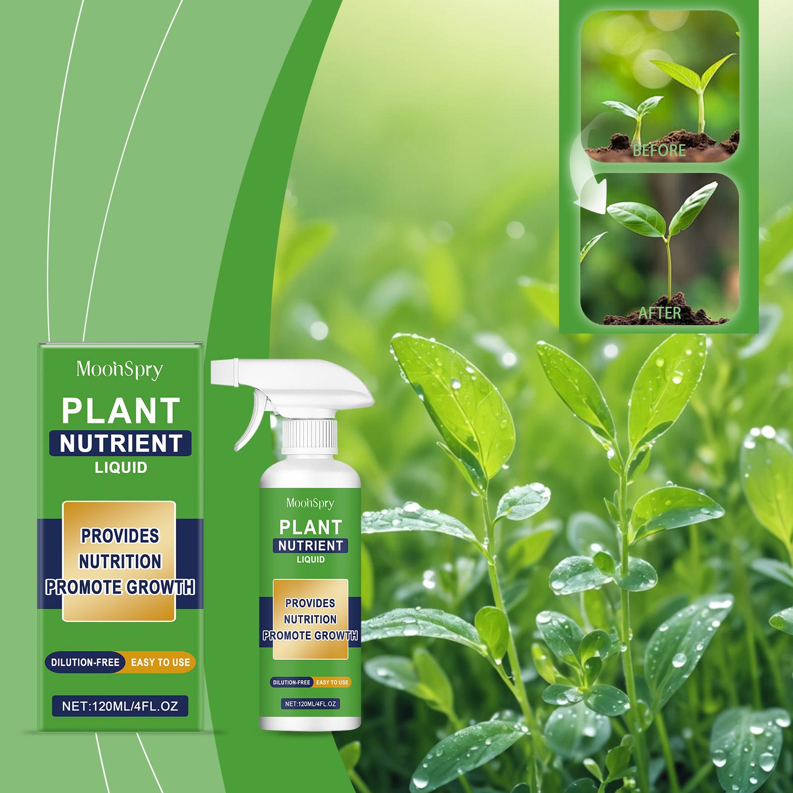 

MOONSPRY Plant Nutrient Liquid Enhance the Plant s Ability to Absorb Water and Nutrients, and Improve Overall Growth Vitality 120ml