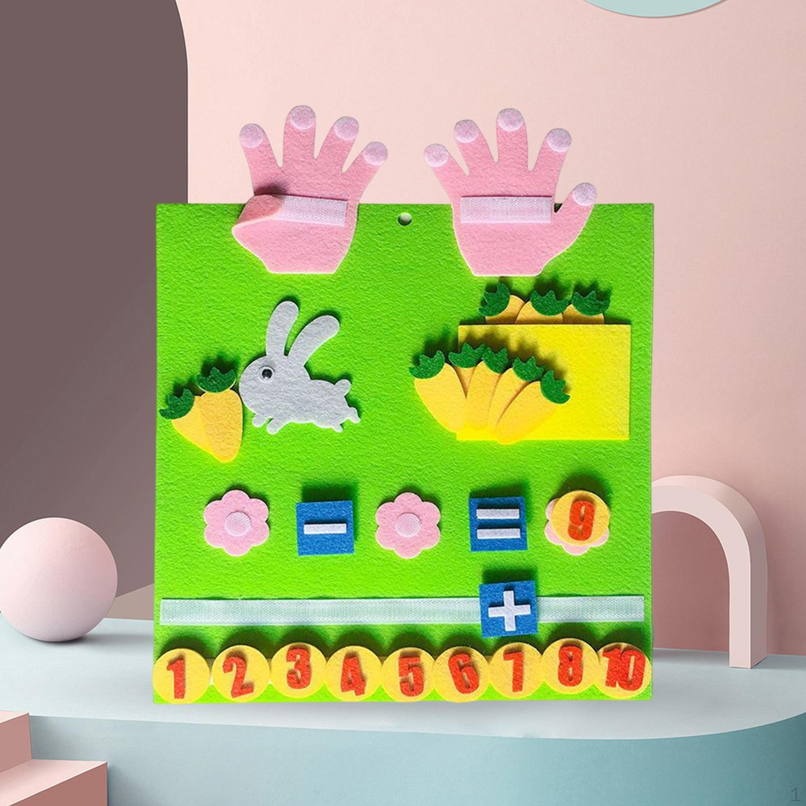 Educational Math Toy Digital Teaching Toys Materials DIY Early Education Non Woven Fabric rabbit