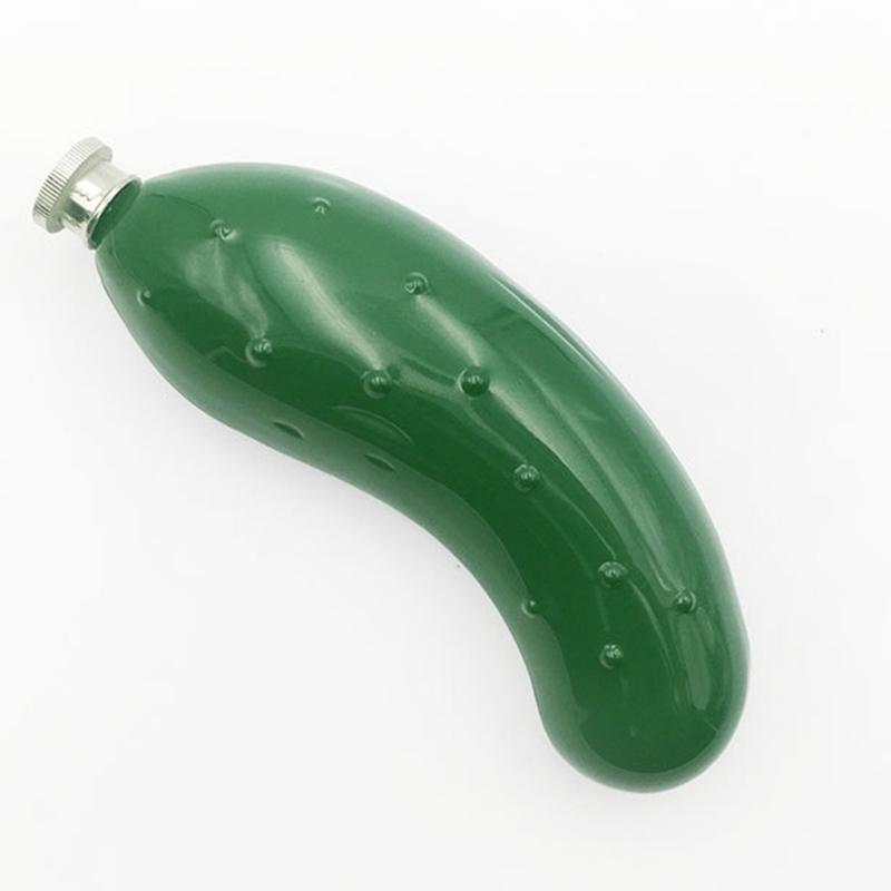 Stainless Steel Cucumber Shaped Hip Flask Whiskeys Bottle Liquor Drinkware For Parties And Gatherings