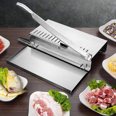 Manueller Fleischschneider, Spareribs-Knochenschneider, Maschine für chinesische Medizin, Trockenfleischschneider, Rippchen, Hähnchen, Fisch, gefrorenes Fleisch, Gemüsemesser
