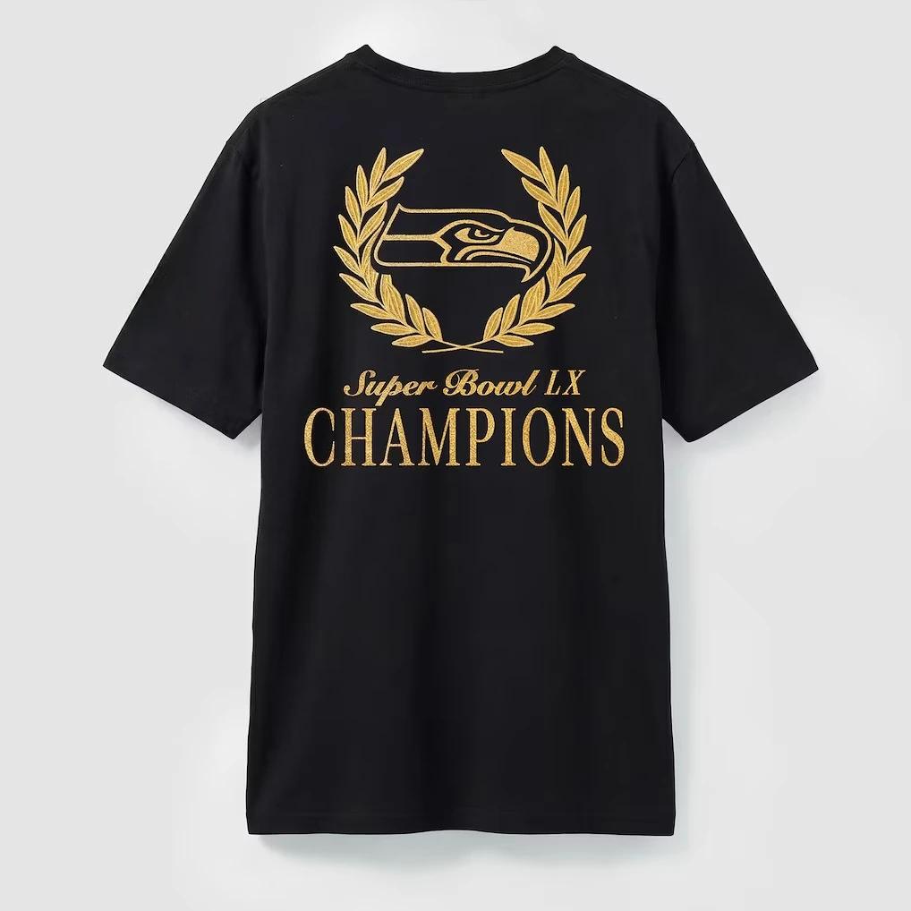 

Супербоул LX 2026 Seattle Seahawks Чемпіонська пам ятна футболка Унісекс Літня Нова Чоловіча Футбольна Бавовняна Футболка з коротким рукавом 5XL різнокольоровий