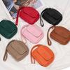 Korean Style Zipper Coin Purse with Wrist Lanyard Small Item Bag Retro Handheld Wallet  Travel