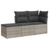 VidaXL Garden Lounge Set with Cushions 3 Pcs, Sofas with Adjustable Feet, Outdoor Furniture Set Patio Terrace, 3217472