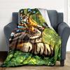 1 Stück Tiger-Schmetterlings-Design-Decke, Überwurf für Sofa, Bett, Reisen, Camping, Wohnzimmer und Bett, Bedruckte Decke mit weichem und warmem Stoff yy250918180