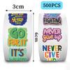 500 Pictures/roll Roll Sticker Tape Inspirational English Phrase Sticker Manual Account Material Envelope Seal Sticker