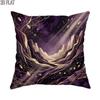 2D Flat 1pc Violet Mountain Pillowcases Violet Throw Pillow Covers One-Sided Printing Without Pillow