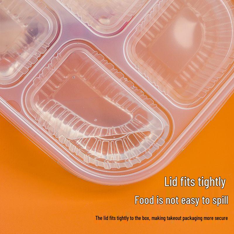 Disposable Multi-Compartment Lunch Box, Bento-Style Food-Grade Tray