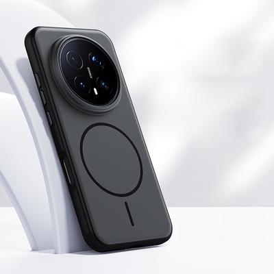 Für Honor Magic 8 Pro Hülle Magnetisch Zweifarbig Matt PC + TPU Hautgefühl Rückabdeckung mit Metallknopf für Magic8 Pro