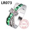 100% 925 Sterlingsilber Schmuck Vintage Lila Kristall Paar Hochzeits Silberringe für Damen Herren Mode Silberring Schmuck
