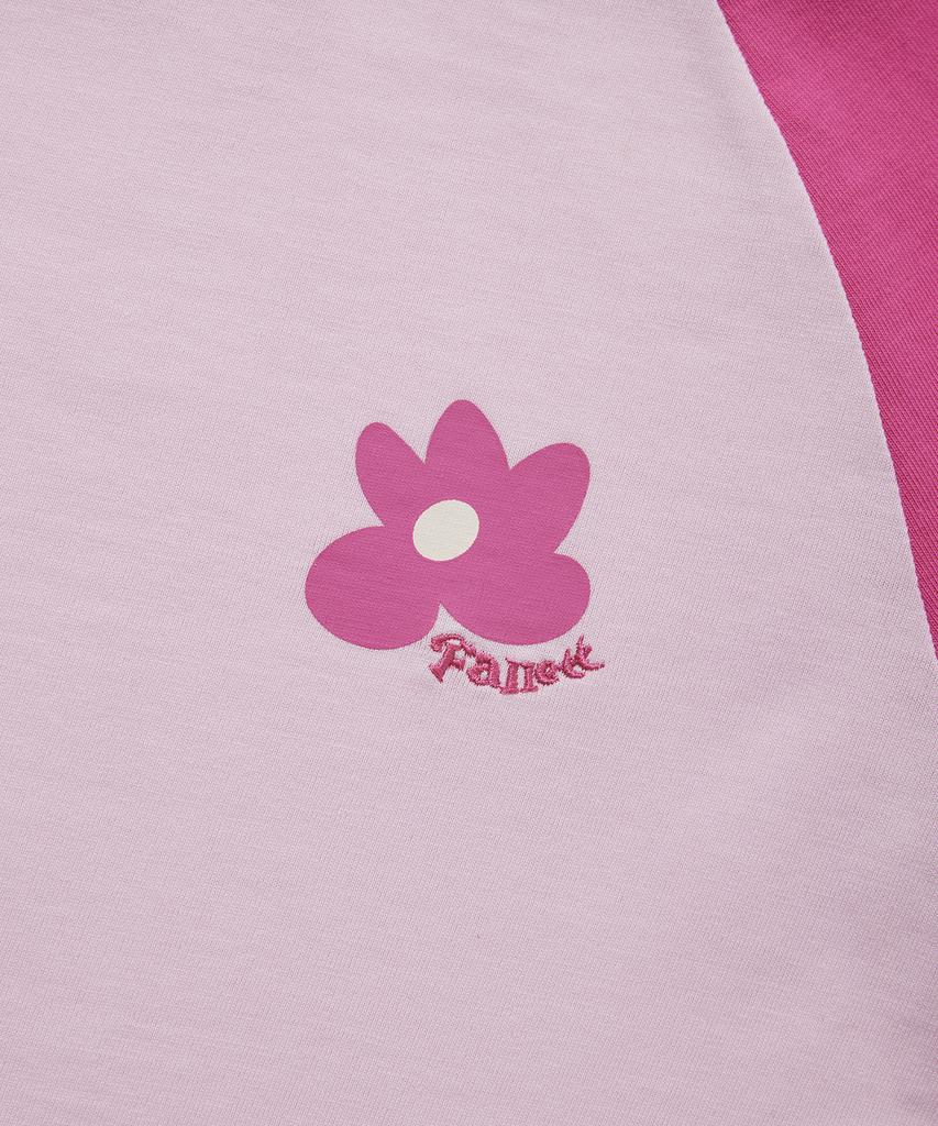 FALLETT Flower Logo Raglan Long Sleeve Pink