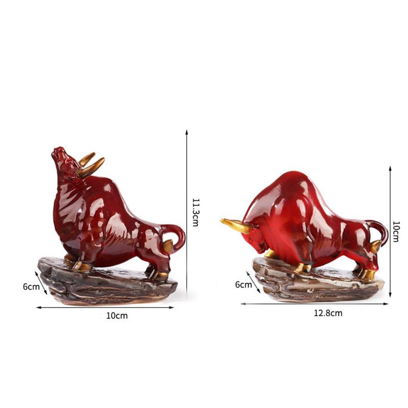Ceramic Color-Changing Bull Tea Pet – Animal Ornament for Car, Office & Home Decor
