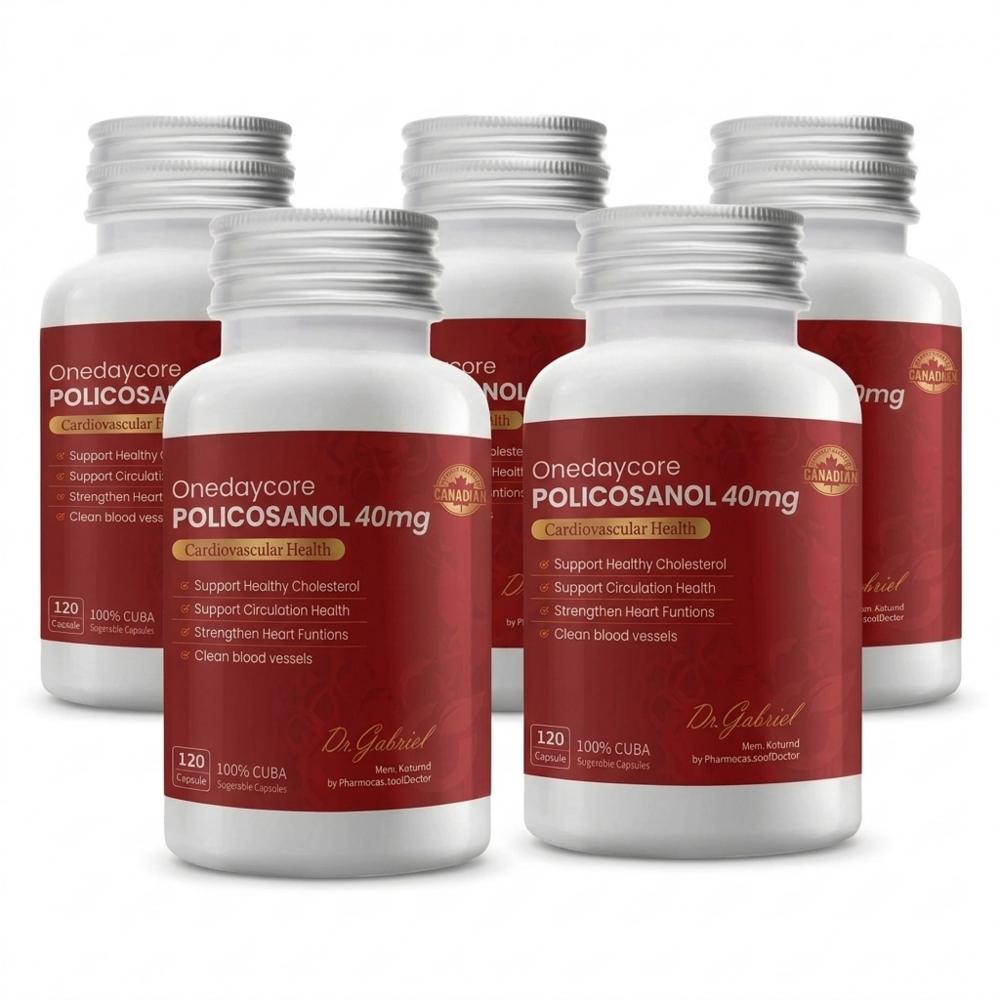 Canada One Day Core Sugarcane Policosanol 40mg Supplement 120cc 120 Tablets 5 pcs