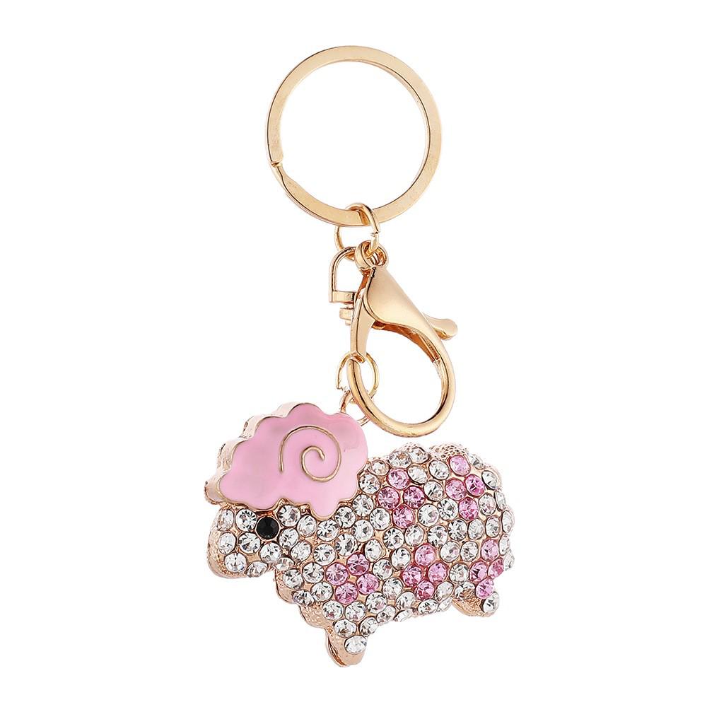 2027 Year of the Sheep: Cute Korean Style Cartoon Sheep Metal Keychain and Bag Charm
