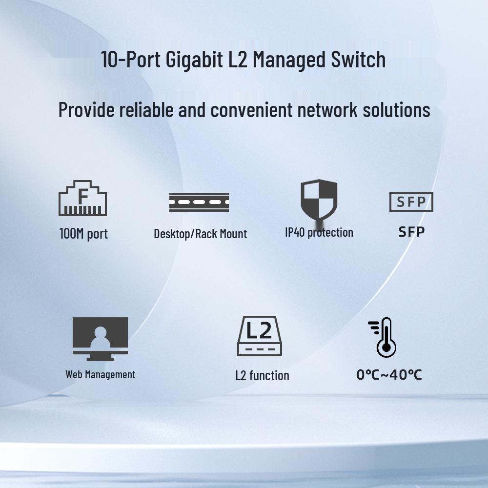 8-Port 100M Ethernet PoE Managed Switch for Network Security Monitoring