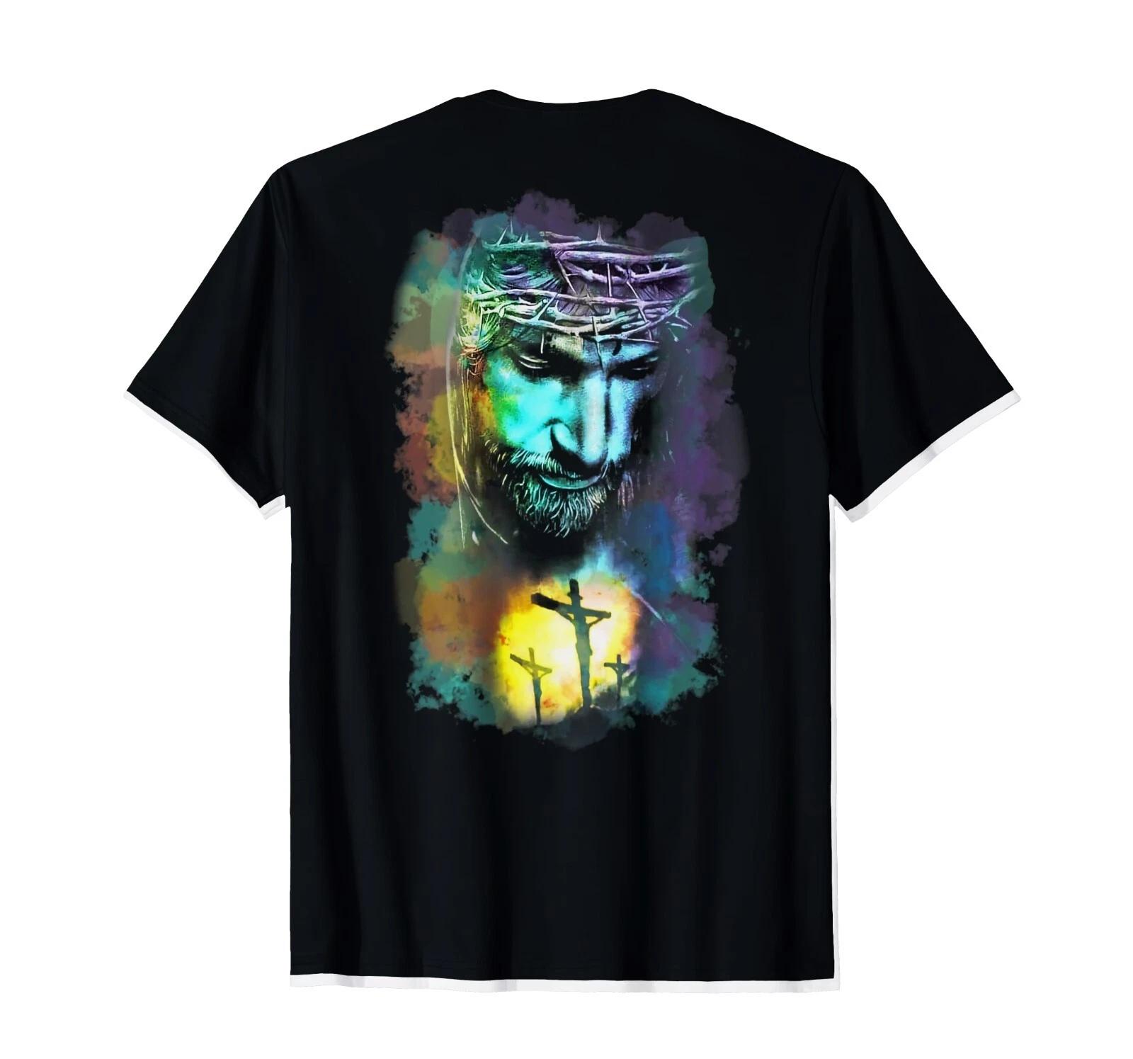 Men s and Women s T-shirts NEW LIMITED Jesus Christ Portrait Savior Modern Christian (On Back) Best T-Shirt M