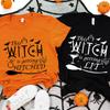 Halloween Bachelorette Party Tshirt This Witch Is Getting Hitched Tees Brides Crew Shirt Women Halloween Bridesmaid Tops
