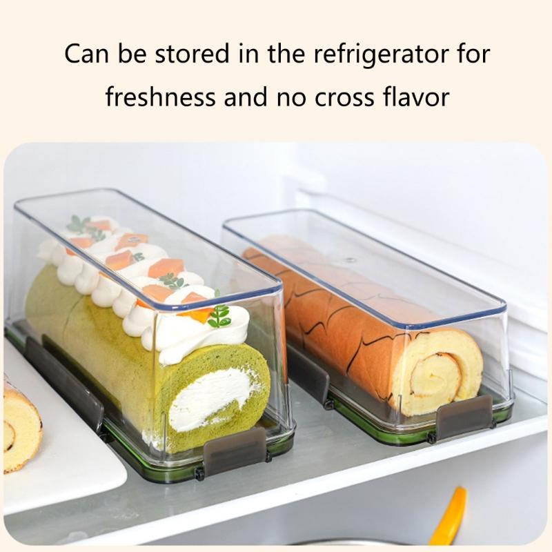 Clear Cakes Roll Container Muffins Cheese Pastries Dessert Fruit Display Boxes Food Storage Holder Dish Storage Boxes