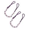 2Pcs Curtain Tiebacks with Pearls, Handmade Decorative Curtain Holdbacks Rope, Outdoor Farmhouse Tie Backs for Curtains, Curtain Holders for Drapes