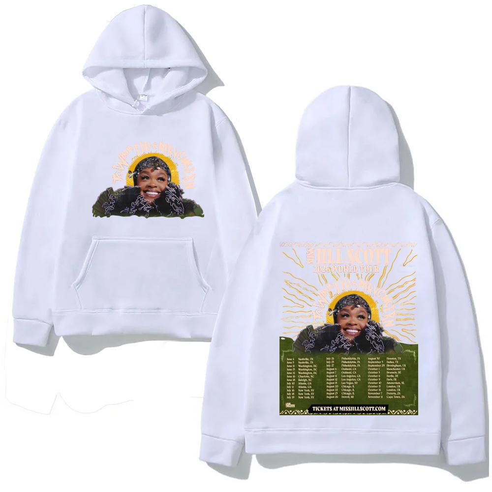 Jill Scott To Whom This May Concern World Tour HOODIE Autumn/Winter with Hooded Fleece Sweatshirt Comfortable Hoody