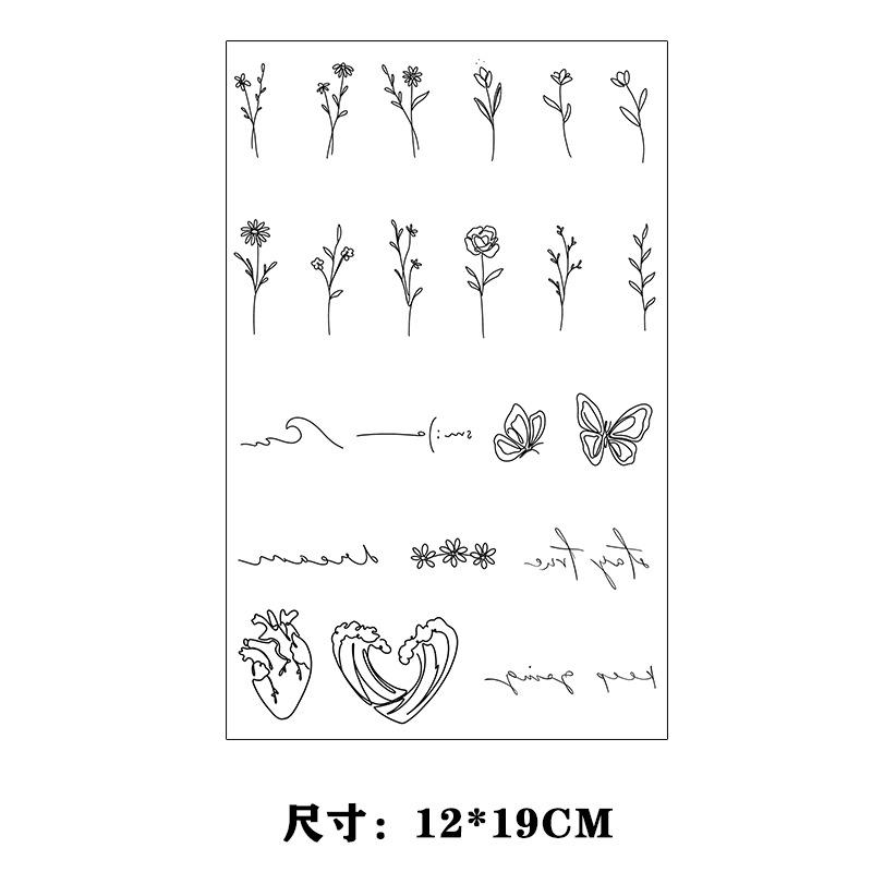 Love Digital Panda Smiley Face Cat Claw Finger Small Picture Disposable Temporary Tattoo Sticker