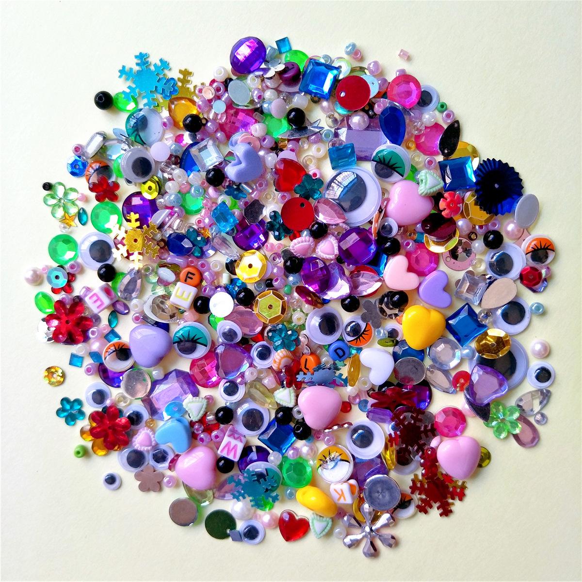 

50 г Смешанные бусины, пайетки и стразы для DIY украшений и декора одежды