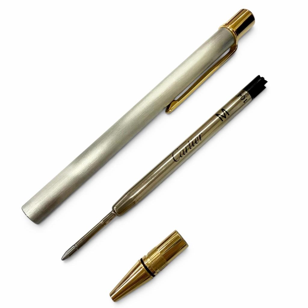 Excellent Cartier Ballpoint pen Must de Cartier Hairline Silver Used